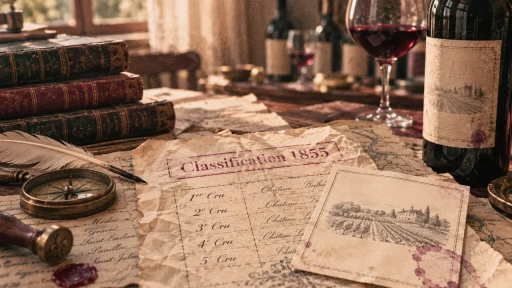 Classification officielle des vins de bordeaux de 1855 : 88 crus, hiérarchies 1855